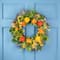 20" Orange & Yellow Ranunculus & Rose Spring Wreath